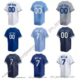 Royals Custom Baseball Jerseys Bobby Witt Jr Salvador Perez Bo Jackson Hunter Renfroe home away jersey men women Youth S-3XL