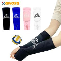 Safety 1 Pair Volleyball Padded Passing Forearm Hitting Sleeves, Arm Sleeves and Wrist Support with Protection Pad for Girl, Boy, Adult