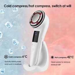 Facial Lifting Beauty Device LED Skin Rejuvenation Tightening Cold Compress Pulse Face Care Apparatus Antiaging 240425