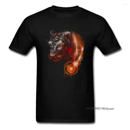 Men's Suits A1236 T-shirts Wild Dimension T Shirt Tiger Print Street Style Tops Tees All Cotton O-Neck Short Sleeve Summer TShirt