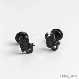 Dangle Chandelier New Unisex Gothic Punk Stainless Steel Flat Screw Scorpion Stud Earrings For Men Women Statement Piercing Animal Earrings