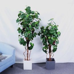 Decorative Flowers Imitation Of Real And Fake Grape Trees Green Plants Bonsai Indoor Decorations Potted