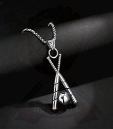 Pendant Necklaces European American Men Baseball Necklace Exquisite Jewellery Fashion Cool Young Students Trend Chain Stainless Stee7168862