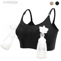 Maternity Intimates Maternity Bra For Breast Pump Special Nursing Bra Hands Pregnancy Clothes Breastfeeding Pumping Bra Can Wear All Day d240426