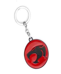 Thundercats Keychain Anime around For Fans Jewellery Round Alloy Red Thunder Cat Model Key Ring Holder Car Accessories Whole1851837