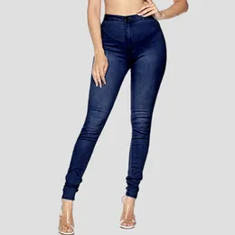 Women's Jeans Sale For Woman 2024 High Waist Stretch Pencil Tight Ladies Denim Pant Small Feet Slim Female Trousers