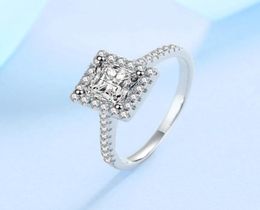 1 CT Princess Cut Engagement Ring 925 Sterling Silver Halo Diamond Wedding Band Promise Ring For Women Jewelry 2208138508605