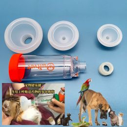 Instruments New Pet Feline Cat Dog Aerosol Chamber Tank Spacer Assist Inhalation Pump Nebulizer Manual Plastic Silicon Mask Animal Clinic