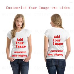 Women's T Shirts Noiysdesigns 3D Customised Image Women Print T-shirt Ladies O-neck Tops Tee Breathable Drop Sexy Underwear G-String