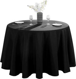 Table Cloth 10 packs of 120 inch round tablecloth polyester tablecloth resistant to dyeing and wrinkles polyester table cover suitable for kitchen dining 240426