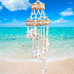 Decorative Figurines Conch Sea Shell Wind Chime Hanging Ornament Wall Decoration Creative Pen Q0KA