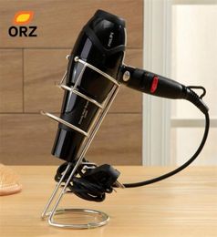 ORZ Standing Type Hair Dryer Holder Stainless Steel Shelf Organiser Bathroom Accessories Hair Dryer Storage Rack T2004139027377