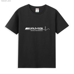 Men's T-Shirts 2024 Mens T-shirt Leisure Car Fast Heartbeat Graphic Extra Large Sports Top Breathable and Comfortable Street Clothing S-3XLQ240426