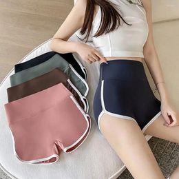 Active Shorts Women Pants Summer Thin Seamless Sports Fitness Leggings Contrasting Colour Safety For Female
