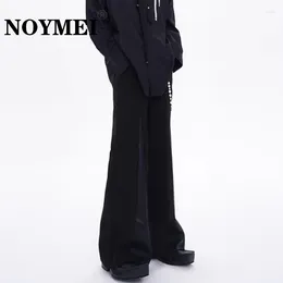 Men's Pants NOYMEI Solid Color Temperament Pearl Decoration Summer Suit Slight Flares Wide Feet Floor Mopping Males WA4381