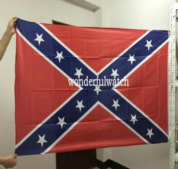 Two Sides Printed Flag Confederate Civil War Flag National Polyester Flag 5 X 3FT 50pcs DHL free shipping1652196