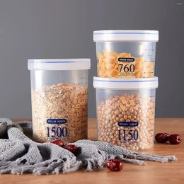 Storage Bottles Large Bags With Zipper Round Plastic Sealed Jar Kitchen Multigrain Box