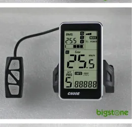 Accessories Bigstone Intelligent LCD C600E Display Electric Bike Instrument Monitor eBike SpeederReplacement Parts Panel Bafang TFT Kit