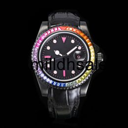 relojes reloj Roles Watchs Mens Watch Rainbow Automatic Mechanical Watches Business WristWatch Stainless Steel Strap Sapphire Montre de luxe 40MM Fashion Watches
