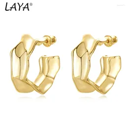 Hoop Earrings 2024 Golden Colour Temperament French 925 High-end Sense Of Cold Wind Fashionable To Wear Women Party
