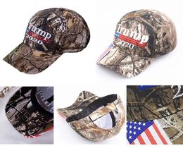 Camo Donald Trump Hat Make America Great MAGA Caps USA Flag 3D Embroidery Letter Snapback Camouflage Mens Baseball Cap for Women D1696247