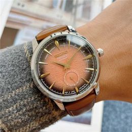 Avanadores de pulso Novos negócios de luxo masculino quartzo fashion fashion casual Dial Cheather Strap Glow Pointer High Performance Y240425