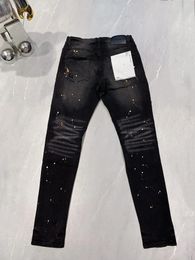 Women's Pants Purple ROCA Brand Jeans Fashion High Quality With Street Paint Distressed Repair Low Rise Skinny Denim