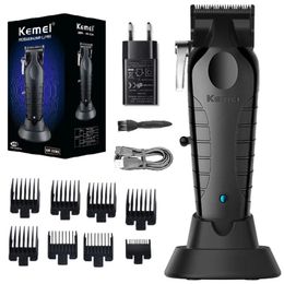 Kemei Professional Hair Clipper For Men Adjustable Beard Electric Hair Trimmer Rechargeable Hair Cutting Machine Barber tool 240418