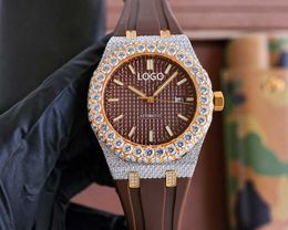 Designer Watch Luxury Automatic Mechanical Watches High Quality for Men Montre Orologio Uomo Moissanite Zircon Diamond Rubber Band Mens Womens Movement Wristwatc