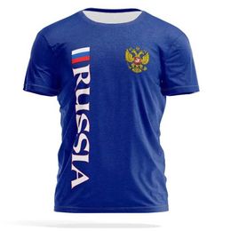 Tactical T-shirts Russian flag 3D printed mens loose short sleeved tactical T-shirt summer cool street sports fitness T-shirt mens clothing 240426