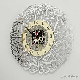 Desk Table Clocks Eid Mubarak Acrylic Wall Clock Islamic Calligraphy Ramadan Decor Acrylic Mirror Decoration Bedroom Clock Ramadan Decoration 2023