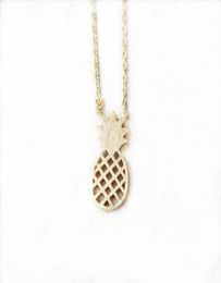 Fashion Pineapple Pendant Hollow out Design Fruit Plant Necklace Gold White Rose Three Colour Optional Suitable for Men And Women7206257