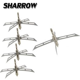 Darts Archery 6/12pcs 4 Blade Broadheads Arrow Hunting Tips Arrowheads 128gr Outdoor Shooting Bow And Arrow Accessories