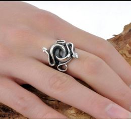 Drop Jewelry Nature Born Killers Men S925 Sterling Sliver Animal Ring Size 7~12 for Adult Gift6901866
