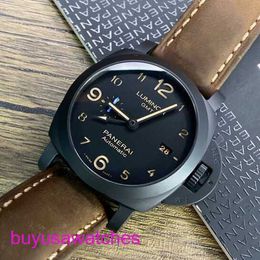 Panerai Machinery Wrist Watch LUMINOR Series Swiss Men's Watch Automatic Mechanical Luxury Watch Sports Tough Man Watch Large Diameter PAM01441 44mm Diameter