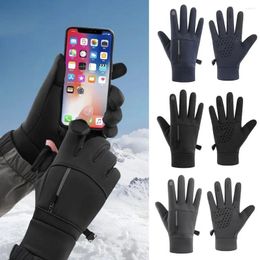 Cycling Gloves Windproof Winter Waterproof Non-Slip Motorcycle Ski Climbing Keep Warm With Pockets Touch Screen Mitten