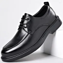 Casual Shoes High Quality Brand Office Men's Business Lace Up Outdoor Leather Soft And Non Slip Soles Free Delivery