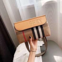 Day Packs Light Luxury 2024 New Fashion Versatile Simple Plaid Small Square Women's One Shoulder Crossbody Bag