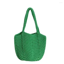 Evening Bags Korean Retro Woman Shoulder Bag Fashion Casual Girl Beach Style Female Crochet Handbag