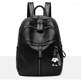 Backpack Style On Sale 2024 Women Ladies PU Leather Small Backpacks School Shoulder Bag Pack Mochila For Teenage Girls Female Casual