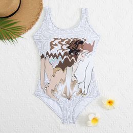 Designer Bikinis Sexy One-pieces Swimsuit Floral Printed Mesh Letter Embroidery See-through Lace Bikini Summer Swimwear Beach Swimsuit FZ2404262