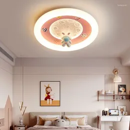 Ceiling Lights Pink Astronaut Children's Room Light Modern Romantic Princess Boy Girl Bedroom Lamp