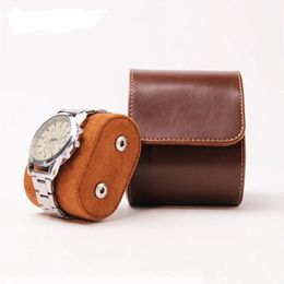 1slot Watch box Men and Women Exquisite PU leather single piece storage packaging watch boxes gift box multi-function U07 240425