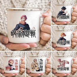 Mugs Jujutsu Kaisen Enamelled Cup Coffee Mug 11oz Fun Ceramic Tea Cocoa Handle Drink