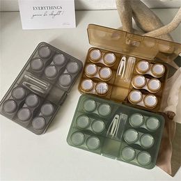 Contact Lens Accessories 6 Pair Case Storage Box Portable Travel Lenses Soak Container for Beauty Pupil d240426