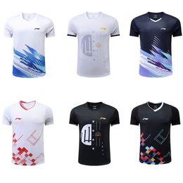 2024New badminton jersey collection for men and women's children's badminton short sleeved top quick drying sportswear T-shirt lining shirt