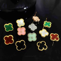 Vancclfe Designer Luxury Jewellery Earring Fanjia High Version Four Leaf Flower Earrings Popular on the Internet and Stylish Small for Womens Commuter Versatile