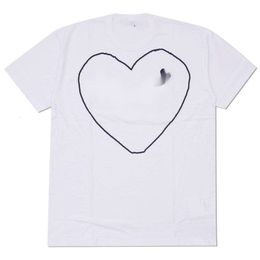 T-shirt Play Men Designer Top Quality Luxury Fashion T-Shirt Badge Heart Red LoveT-Shirt Chao Brand Pure Cotton Short Thread Big Love Style Men Women White Short Sleeves