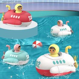 Sand Play Water Fun Baby shower toy submarine windy toy windup boat childrens water toy swimming pool beach game childrens toy childrens gift Q240426