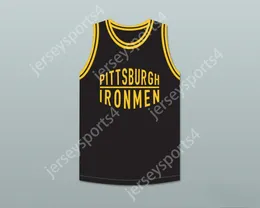 CUSTOM NAY Name Mens Youth/Kids PITTSBURGH IRONMEN 46 BLACK BASKETBALL JERSEY TOP Stitched S-6XL